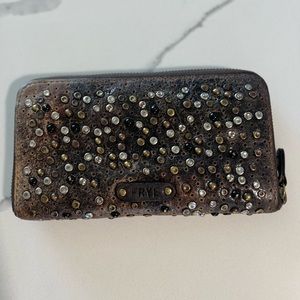 Frye Deborah Studded zip around wallet